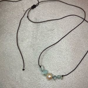 Dainty rope pearl necklace